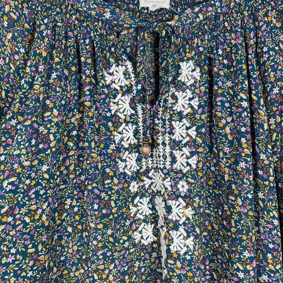 Mason & Belle Bobby Embroidered tie Detail Top-1X - Picture 2 of 4